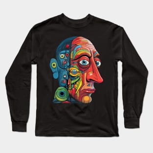 Abstract Elegance in Digital Form Long Sleeve T-Shirt